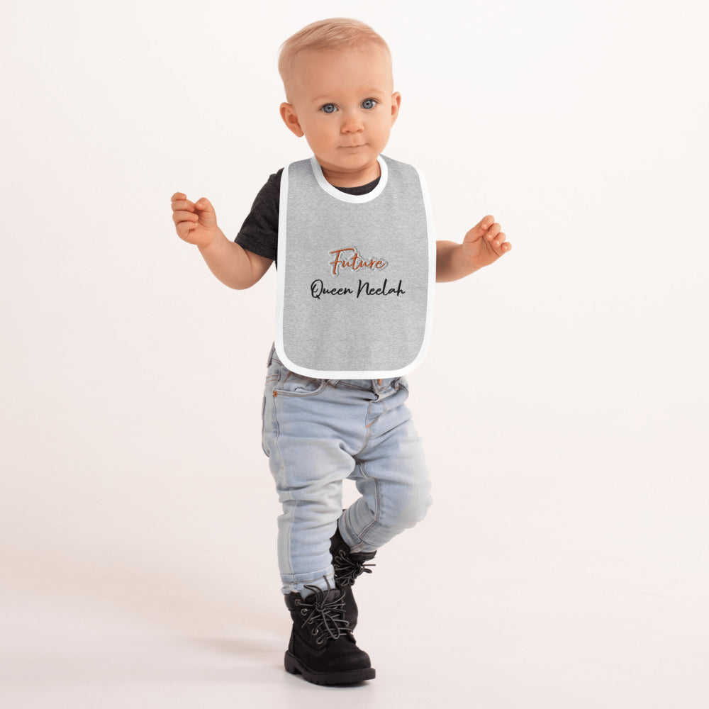 Future Queen Neelah Embroidered Baby Bib