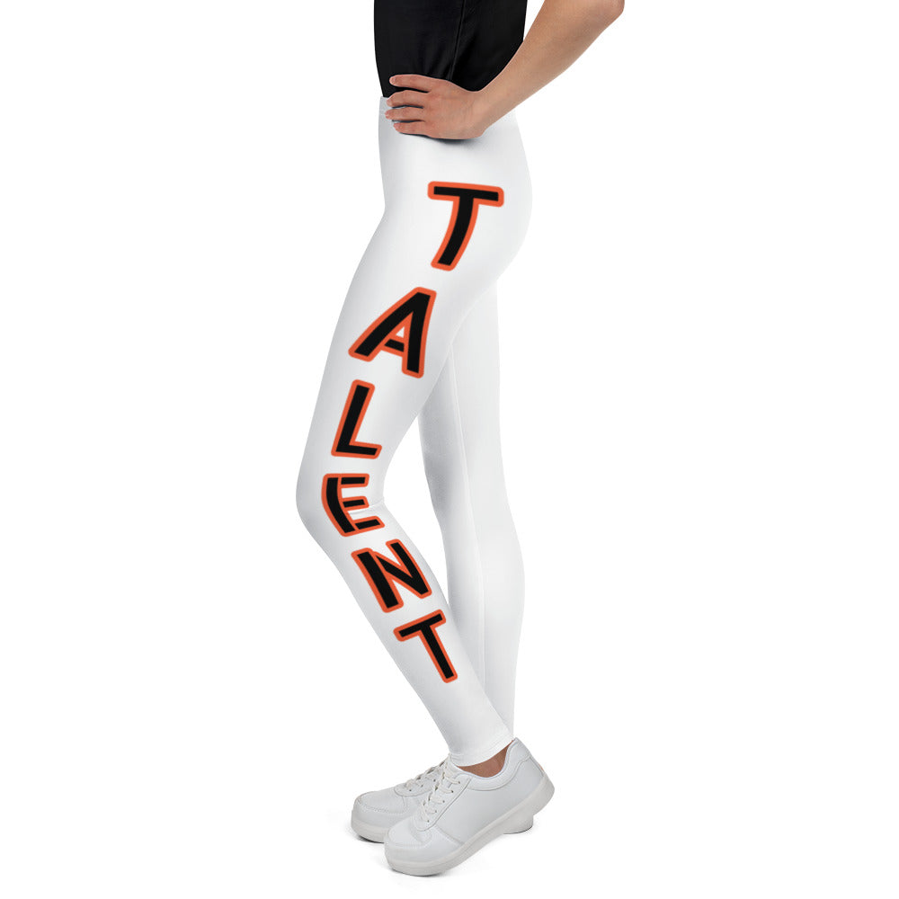 Miss Talent Youth Leggings - White
