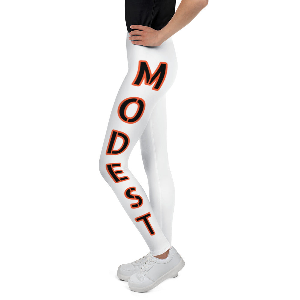 Miss Modest Youth Leggings White