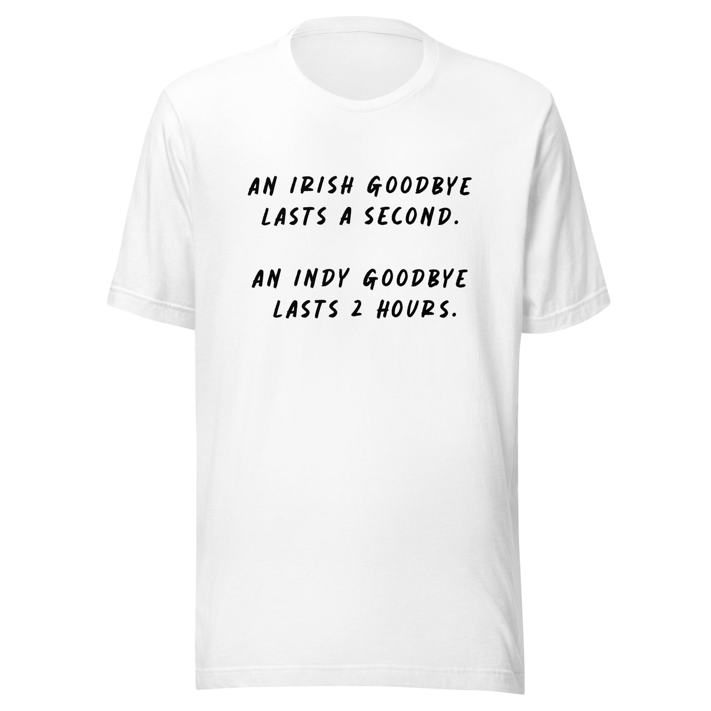 Indy Goodbye Unisex t-shirt